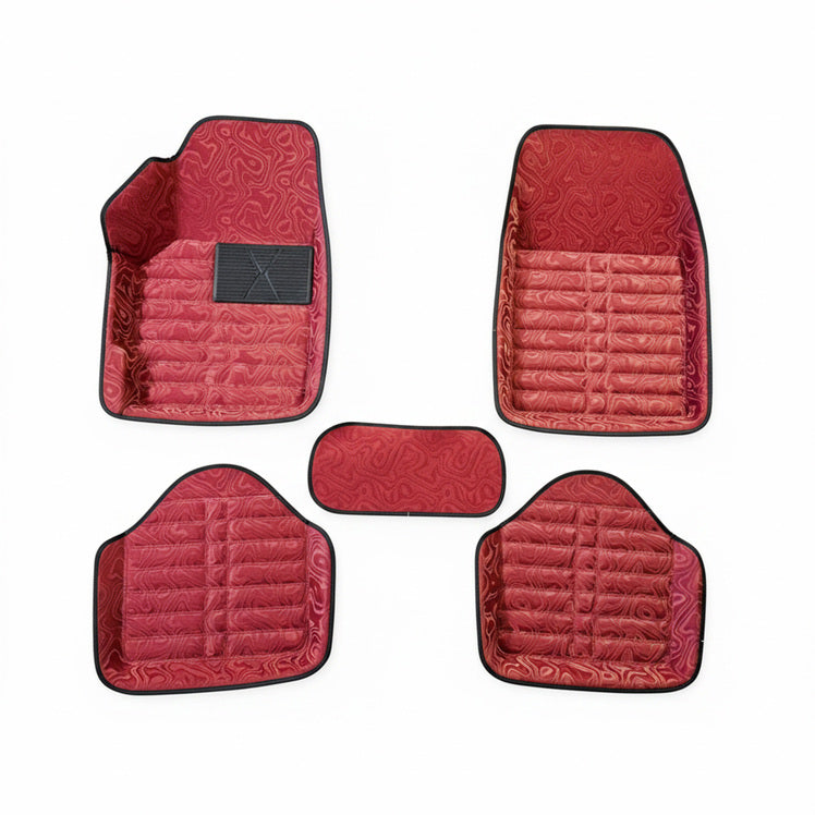 Mawja Car Mats Royal Maroon Edition