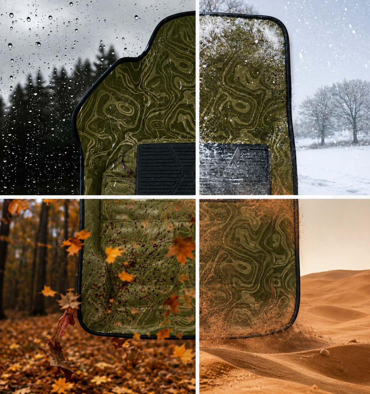 Mawja Car Mats Heritage Olive Edition