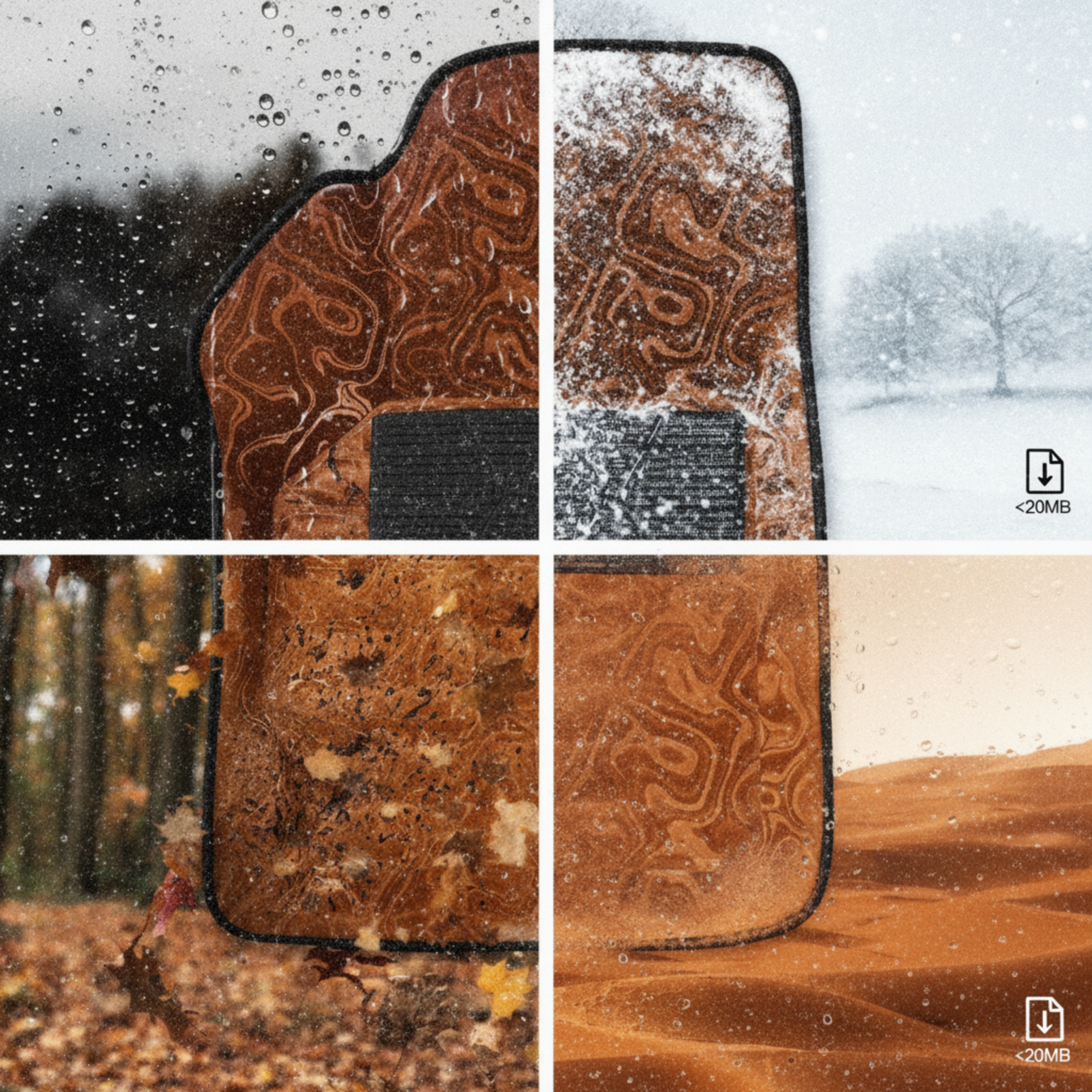 Mawja Car Mats Copper Orange Edition