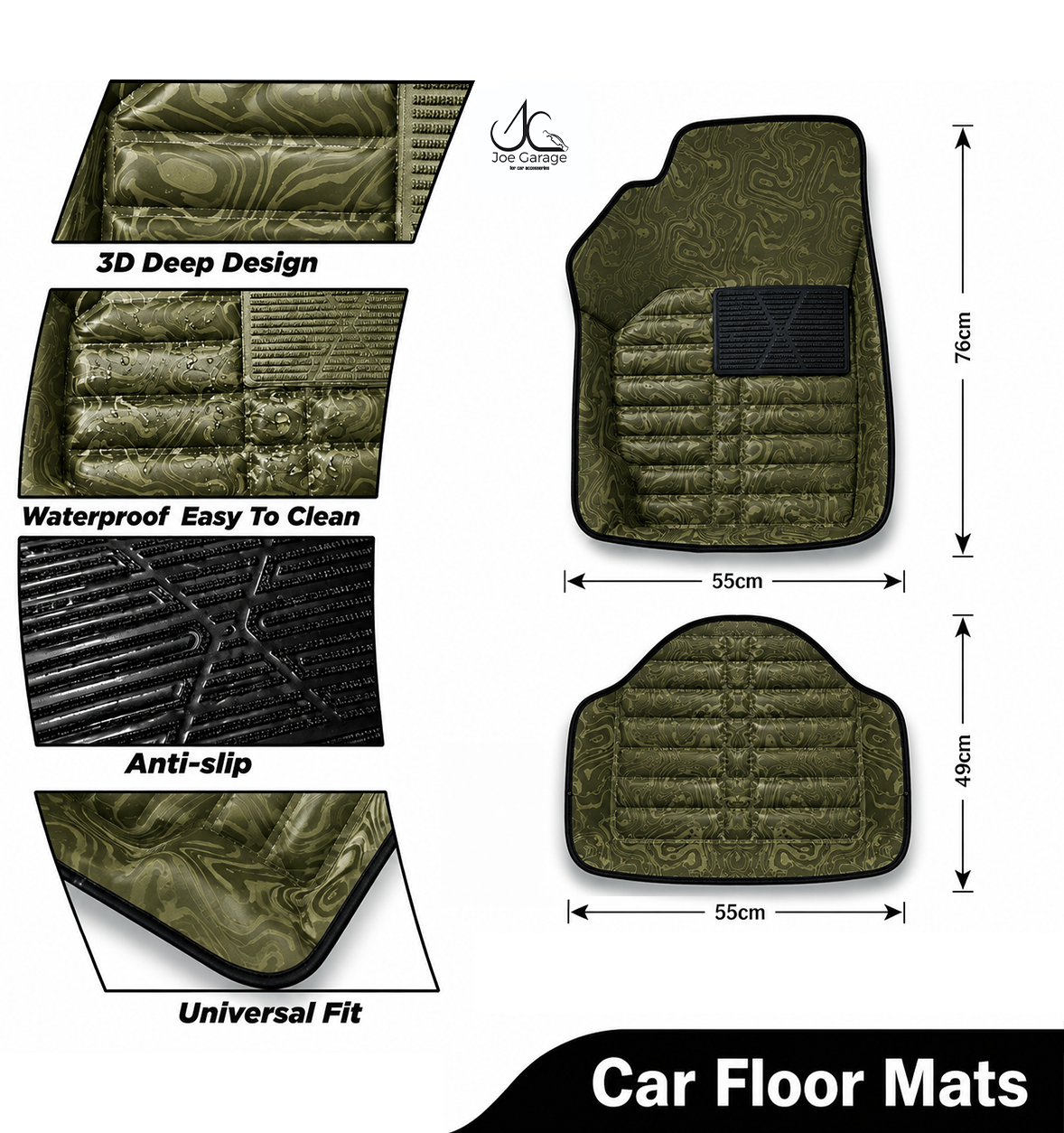 Mawja Car Mats Heritage Olive Edition