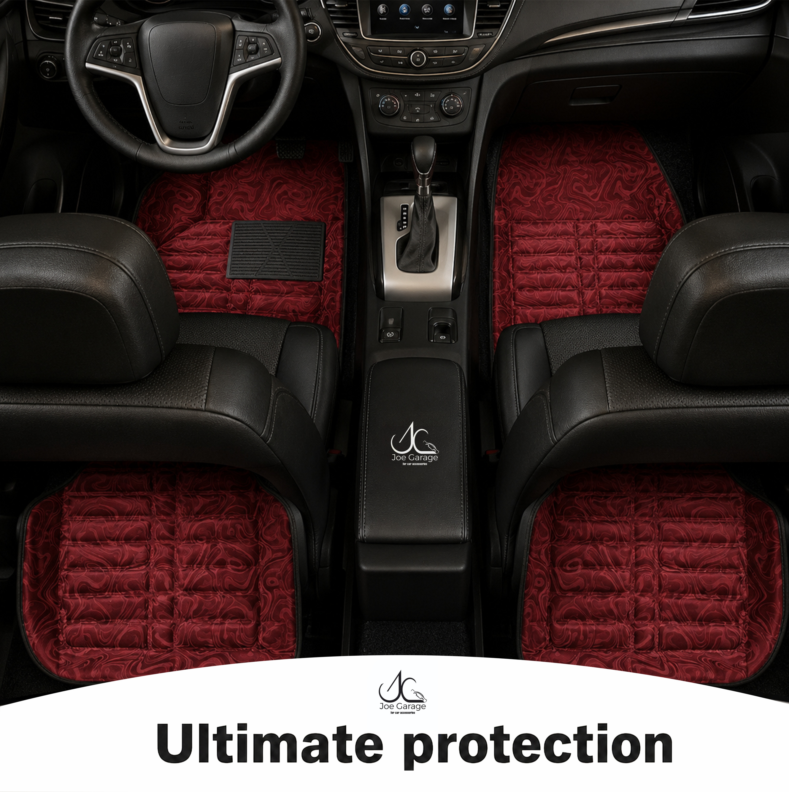 Mawja Car Mats Royal Maroon Edition