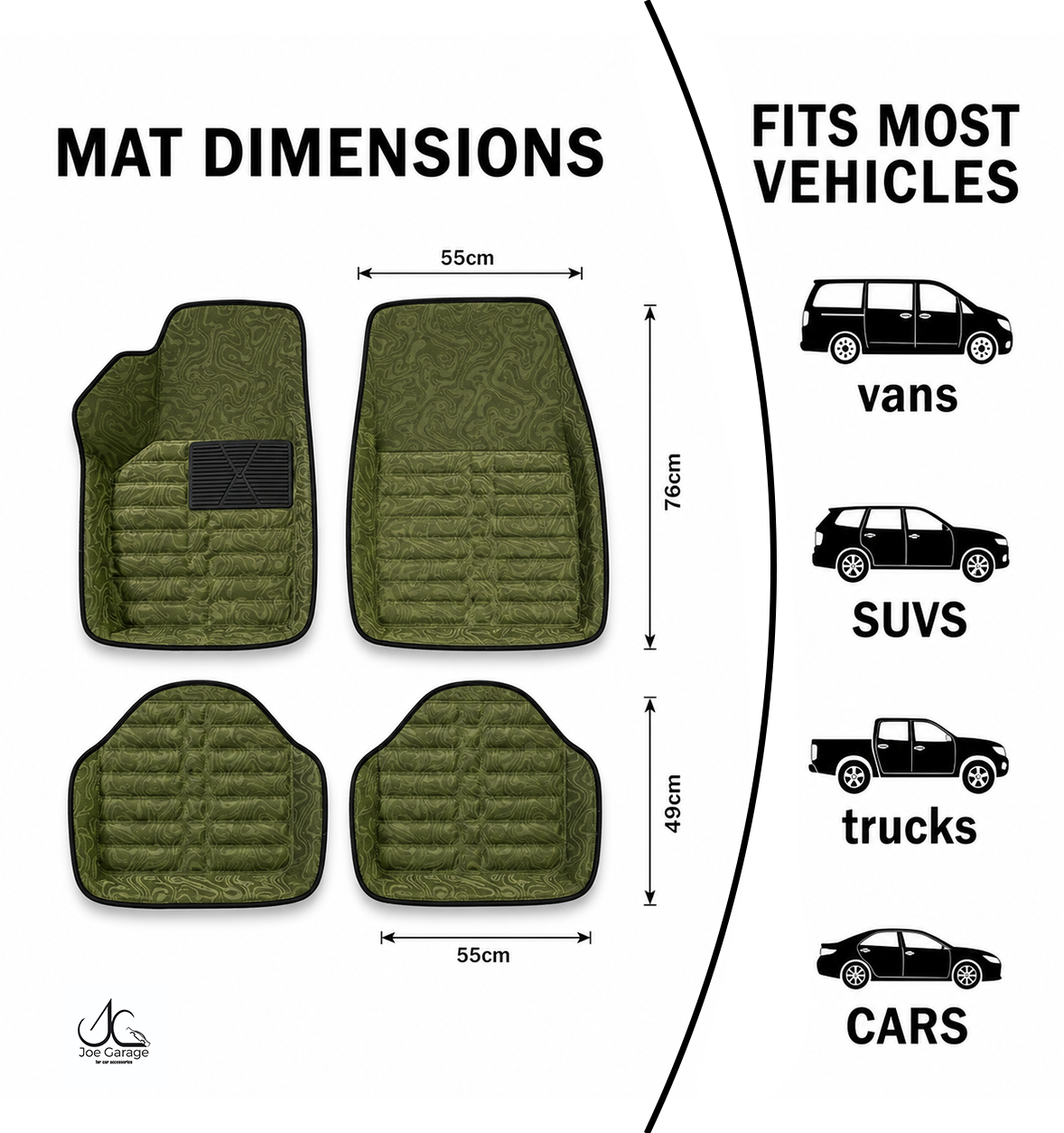 Mawja Car Mats Heritage Olive Edition