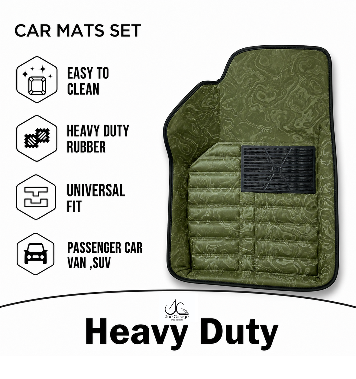 Mawja Car Mats Heritage Olive Edition