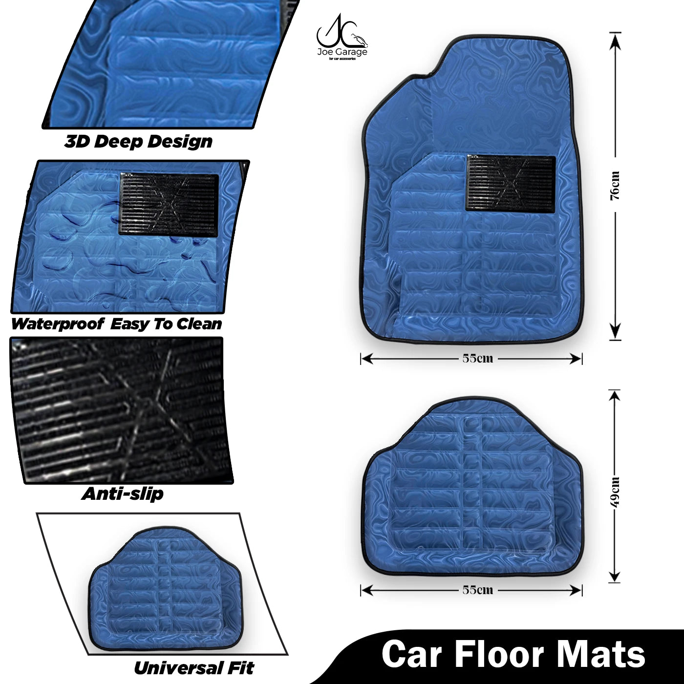 Mawja Car Mats Baby Blue Edition