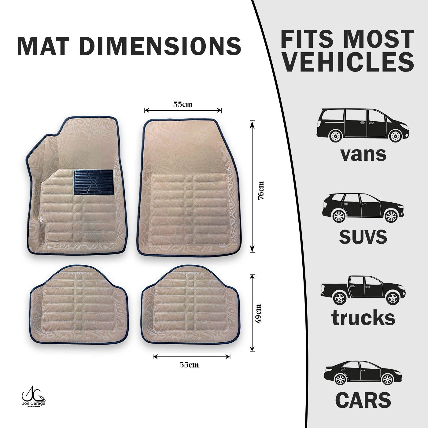Mawja Car Mats Beige Edition
