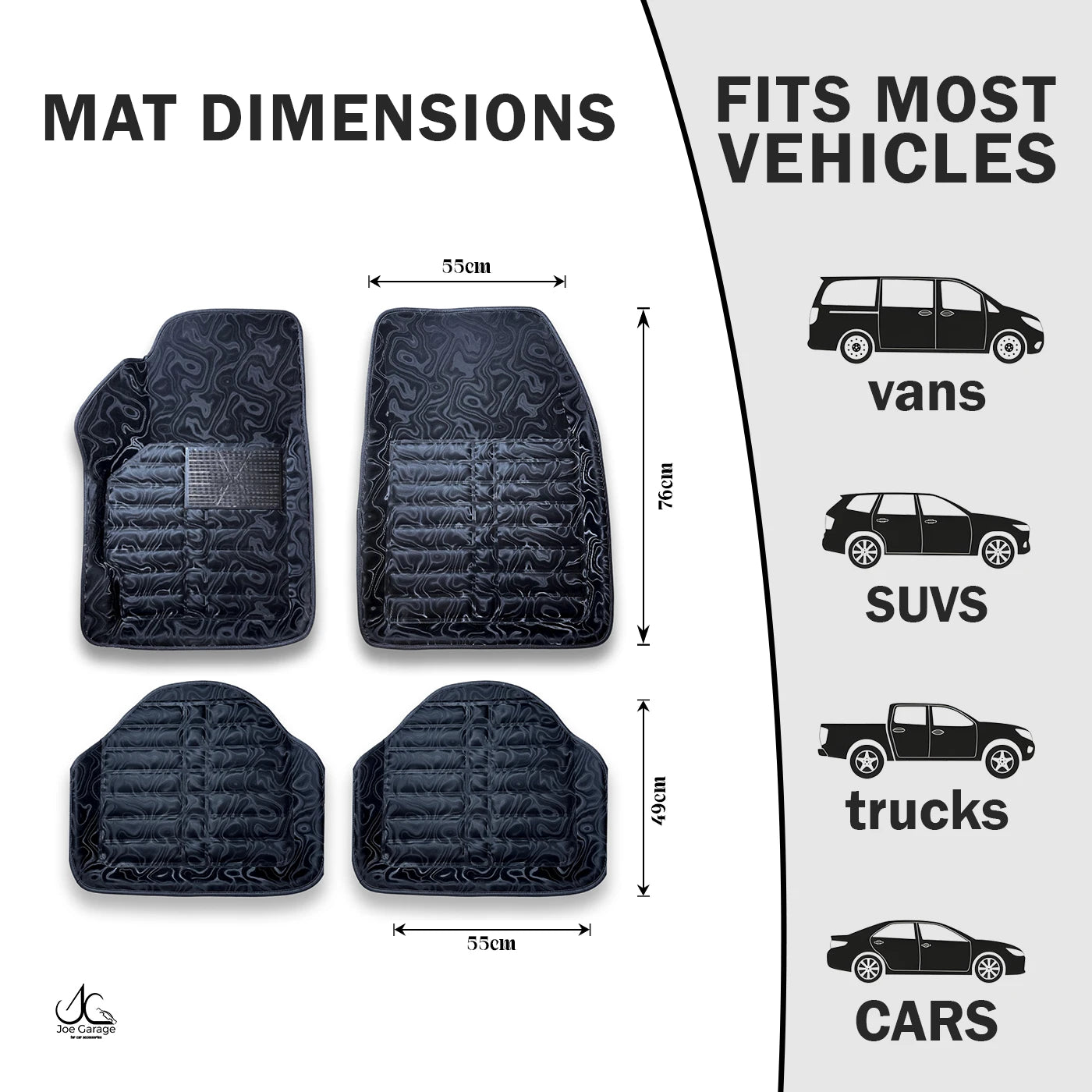 Mawja  Car Mats Black Edition