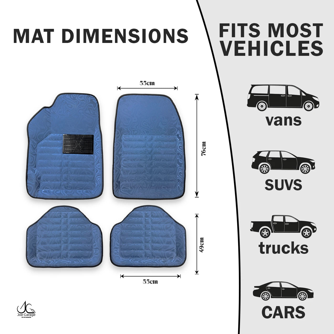 Mawja Car Mats Baby Blue Edition